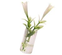 VICASKY Miniature Lily Artificial Flower Vase for Doll House Decor Lightweight Plant Ornament for Mini Garden Landscape Realistic Scale Model Decorative Accent for Miniature Scenes