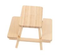 VICASKY Miniature Picnic Table Model Wooden Doll House Furniture for Micro Landscape Decoration as Photography Prop and Craft Accessory for Mini House Scenes