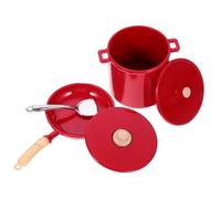VICASKY Miniature Pot Model Set Realistic Dollhouse Kitchen Cookware for Mini House Decor Creative Cooking Elegant Simulation Pots for Dollhouse Lovers