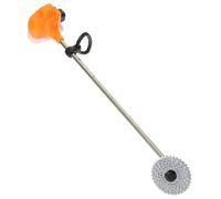 VICASKY Miniature PVC Lawn Mower Model Detailed Mini House Garden Tool Decor Lightweight and Realistic Orange Mower for Dollhouse Accessories and Mini Storage Display