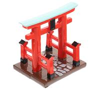 VICASKY Miniature Resin Japanese Gate Ornament Detailed Mini House Gate Decor for DIY Dollhouse Lightweight Resin for Fairy Gardens Aquariums and Landscape Scenes