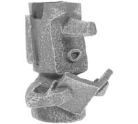 VICASKY Moai Glasses Holder Stand Desk: Funny Eyeglass Display - Premium Resin Easter Island Statue Novelty Present for Men Office Nightstand Rotating 3.35X2.76X2.36In