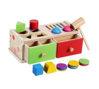 VICASKY Montessori Wooden Color Shape Sorting Box Engaging Activity Cube for Promotes Fine Motor Skills Collaborative Play and Color Recognition Home Classroom