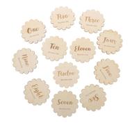 VICASKY Monthly Cards Personalised Grows Photography Props Wooden Pregnancy Journey Markers Announcement Cards for Moments