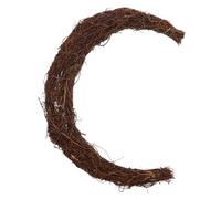 VICASKY Moon Shape Rattan Wreath Ring for DIY Crafts Unique Grapevine Floral Frame for Christmas Wedding Seasonal Decorations Lightweight and Reusable