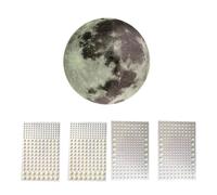 VICASKY Moon Wall Sticker 5pcs DIY Bubble Sticker Fluorescent Wall Art for Bedroom Window Pane Removable PVC