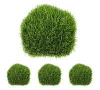 VICASKY Mossy Stone Ornaments Decorative for and for -landscape Foam 4pcs Artificial Moss Rocks Faux Moss Stones, Lifelike Green Plant Wall Background Wall Home Decoration