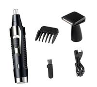 VICASKY Multi Functional Rechargeable Nose Trimmer for Men Stainless Steel Electric with Washable Design Precise Grooming Device for Nose and Ear Removal Black