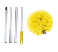 VICASKY Multi Functional Wall Duster with Extendable Aluminum Pole Detachable Washable Brush Head for Ceiling Fans Blinds Furniture and Cobweb Removal Flexible Dust Brush for Home Cleaning