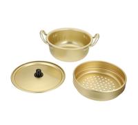 VICASKY Multi-purpose Golden Steam Pot Cooker Made of Aluminum Alloy with Multi-layer Design, for Healthy Cooking and Steaming the Home Kitchen