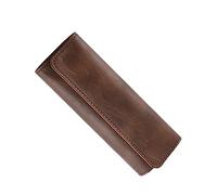 VICASKY Multipurpose Tweezers Pouch Eyelash Extension Tweezer Storage Bag 16X6.5X2Cm Brown PU Material Wear-Resistant Easy Open and Close Makeup Tool Cover for Professional Beauty Use