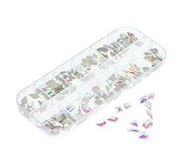 VICASKY Nail Charms Diamond Shaped Rhinestones Nail Pearls Gems for Fashionable and Glamourous