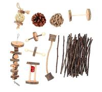 VICASKY Natural Applewood Chew for Small Pets Bite Resistant Hamster and Bunny Molar Durable Activity Playthings for Stress Relief and Teeth Grinding