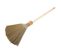 VICASKY Natural Whisk Sweeping Broom Vietnamese Corn Broom with Wood Handle Soft Bristle Floor Cleaning Tool for Courtyard Garage Lobby Garden