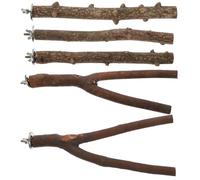 VICASKY Natural Wood Bird Perch Stand for Parrots and Budgies Stable Bite-resistant Training Rods Cage Accessories Enhancing Activity and Play for Pet Birds