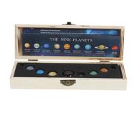 VICASKY Nine Planets Ornaments Solar System Crystal Planet Desktop Decor Natural Gemstone Minerals and Crystals Decor Educational Toy for Boys and Girls Home Office Tabletop Display