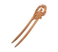 VICASKY Nine-tailed Fox Double Hairpin Wooden Retro Style for Bun and Updo Hairstyles Hair Pin Women Vintage Decorative Accessory