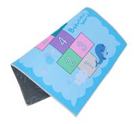 VICASKY Non-slip Decorative Floor Mat for Funny Hopscotch Design Play Carpet Soft Crystal Velvet Crawling Pad for Boys and Indoor Outdoor Game Mat