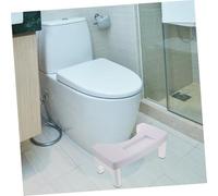 VICASKY Non-slip Toilet Stool for Adults PP Bathroom Step Stool with Sturdy Legs Stable and Versatile Footrest for Toilet and Bathroom Use Stylish Grey-white Design