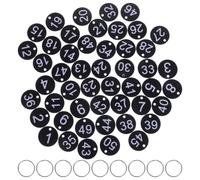 VICASKY Number Tags Hanging Number Tags 50 Sets with Rings Round Acrylic for Marking Portable Sturdy and Simple to Replace Suitable for Other Places