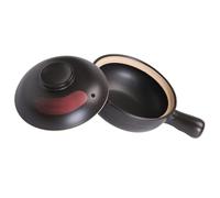 VICASKY Old Fashioned Clay Casserole Pot with Handle for Gas Cooking Pottery Clay Cookware for Soup and Stews Even Heating and Long Warm Retention for Family and Garden Gatherings