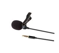 VICASKY Omnidirectional Clip-on Lavalier Microphone for Recording 3.5mm Mini Mic 2 Black and 2 Red Foam Windscreens Compatible Mobile Phones and Pcs