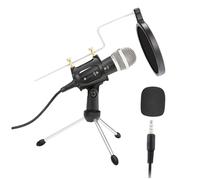 VICASKY Online Class Mic Stand Set for Live Broadcasting and Musical Instrument Play - Portable Heart-Shaped Pointing Condenser Microphone with ABS Construction and Electronic Components