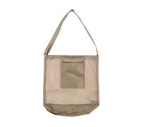 VICASKY Outdoor Mesh Foraging Bag for Mushroom and Fruit Picking, Military Green Harvesting Pouch with Drawstring, Lightweight Vegetable Collecting Sack for Hiking and Gardening