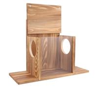 VICASKY Outdoor Wooden Squirrel Feeder Durable Hanging Feeding Station for Squirrels and Hamsters Attract Wildlife to Your Garden with This Reusable and Practical Design