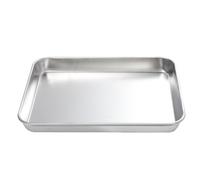 VICASKY Oven Tray Baking Trays Sheet Stainless Steel Sheets Large Pan for Non Stick Set of 3 Baguette Cake Tin Metal Bakeware Bake Deep Rimmed Cake/Lasagne/Brownie Rectangle Shape Bastwe Pans