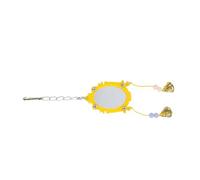 VICASKY Parrot Cage Mirror with Bell for Birds Decorative Bird Mirror Easy to Hang Safe Durable Pet to Reduce Loneliness and Encourage Activity
