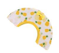VICASKY Parrot Collar Xl Anti-pecking Protective Bird Neck Cone for Easy to Wear and Stylish Yellow Pineapple Design Bird Collar for Plucking Prevention and Wound Healing