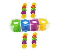 VICASKY Parrot Color Sorting Throw Box Acrylic Interactive for Pet Birds, Training Tool to Reduce Loneliness and Enhance Colour Cognition Ability in Training Scenario Random Color
