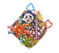 VICASKY Parrot Hanging Bite Toy for Birds Natural Bird Chew Toy Funny for Indian Ringneck Parrot