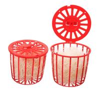 VICASKY Parrot Nesting Basket with Natural Sisal Rope Red Bird Breeding Nest Holder for Bird Hatching Canary Shelter Plastic Hollow Cage Nest