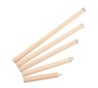 VICASKY Parrot Perch Set 5 Pack Wooden Bird Stand Toys for Cage Natural Wood Different Lengths Easy Install Screws for Cockatiel Parakeet