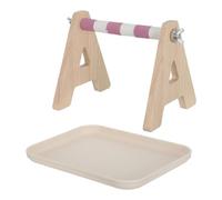 VICASKY Parrot Perch Tray Bird Training Stand Detachable Plastic Poop Tray for Budgie Parakeet Cockatoo Lovebird Conure Fits Small Bird Cage Platform