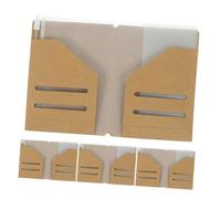 VICASKY Passport Holder Wallet Khaki Kraft Paper Multi-Functional 4pcs with PVC, Practical Design and Elegant Appearance Travel Passport Organizer Pouch Secure Document Storage