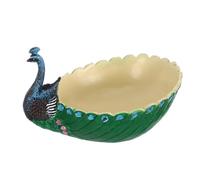 VICASKY Peacock Planter Resin Flower Planter for Shelves 21 * 15 * 11cm Multi-functional with Drainage Unique Artistic Design for Garden Decoration