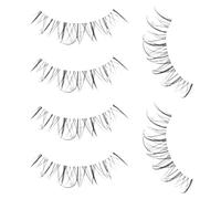 VICASKY Pearl False Eyelashes Dramatic Manga Wispy Eyelashes for Cosplay Halloween Parties Pearls for Stage Performances