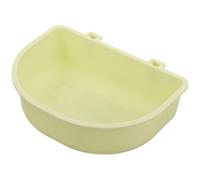 VICASKY Pet Bowl Pet Food Bowl Can Be Fixed to The Cage Reusable Plastic Hanging Design Light Green Suitable for Personal Home Use for Dogs