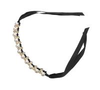 VICASKY Pet Collar with Satin Ribbon and Pearls Decorative Puppy Necklace for Dogs and Cats Stylish Black Jewelry for Outdoor Walks Parties Weddings Comfortable and Easy to Wear Pet Neck