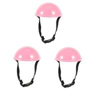 VICASKY Pet Dog Motorcycle Helmet - Adjustable - Rainproof Safety Hat for Small Dogs and Cats Protective Hard Hat with Decorative Design Ideal for Outdoor Adventures Pink Color