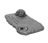 VICASKY Pet Memorial Stone for Outdoors Durable Resin Cat Gravestone Unique Kitten Design Garden Decor to Remember Beloved Pets