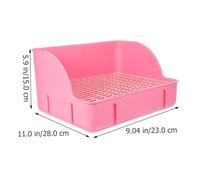VICASKY Pet Toilet Tray with Wall Design for Rabbit Dog Guinea Pig Indoor Potty Training Tear Resistant PP Material Compact Portable Litter Tray for Pets