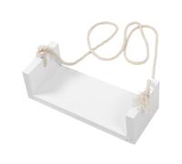 VICASKY Photography Props Tummy Gym Play Mat Monitor Pram Newborn Jungle Gym Swing Swings for Infants Photography Prop Wood Swing White Rope