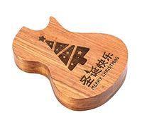 VICASKY Pick Box Mini Guitar Shaped Pick Holder Instrument Fathers Day Guitar Gig Guitar Pick Holders Case Electric Guitar Case Capo for Acoustic Guitar Tuner Colorful Guitar Picks Wood