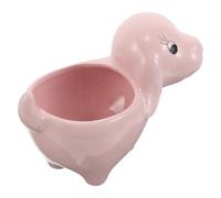 VICASKY Pink Ceramic Dog Shaped Planter Mini Succulent Pot Small Cactus Flowerpot for Office Desk Nursery Indoor Garden Decor Functional Animal Bonsai Planter