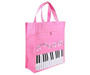 VICASKY Pink Waterproof Music Score Holder Bag for Keyboard with Non-woven Fabric, Multipurpose Storage and Fashionable Design, Portable Sheet Music Folder for Musicians
