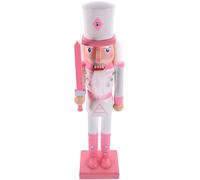 VICASKY Pink Wooden Nutcracker Soldier Christmas Decoration for Home, Beautifully Made with Delicate Design, Xmas Ornament and Photo Prop to Create Festive Atmosphere Indoors